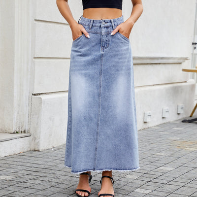 High Waisted Denim Skirt for Women - Fashionable & Versatile
