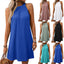 Robe élégante sans manches à col rond pour femmes