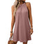 Robe élégante sans manches à col rond pour femmes