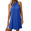 Robe élégante sans manches à col rond pour femmes