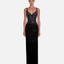 European and American sexy fashion socialite temperament hot diamond suspender backless long dress women's dress - Korvel