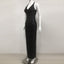 European and American sexy fashion socialite temperament hot diamond suspender backless long dress women's dress - Korvel