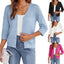 European and American shawl hollow knitted V-neck cardigan - Korvel