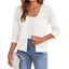 European and American shawl hollow knitted V-neck cardigan - Korvel
