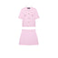 European and American style women's clothing new fashion short sleeved knitted top half skirt set - Korvel