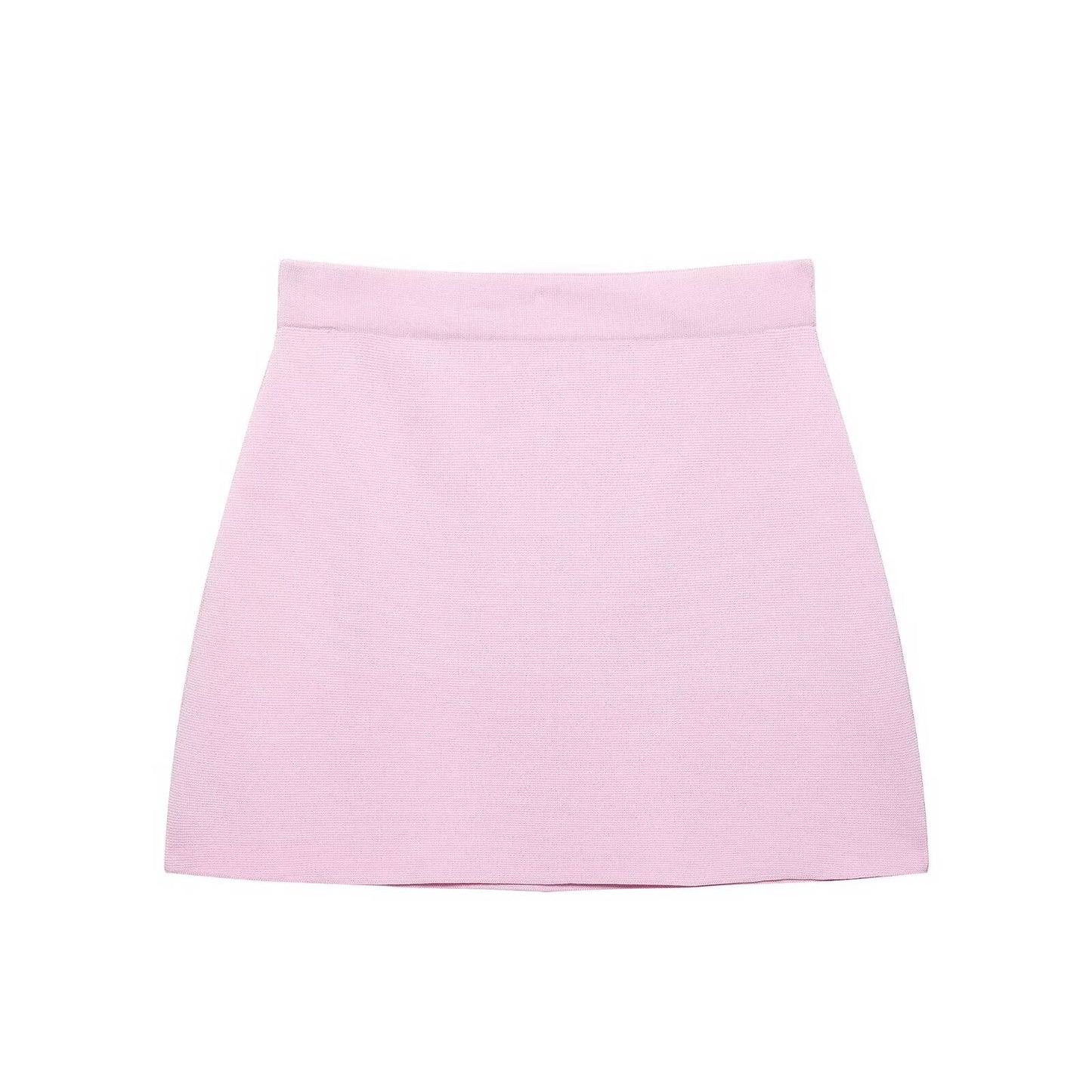 European and American style women's clothing new fashion short sleeved knitted top half skirt set - Korvel