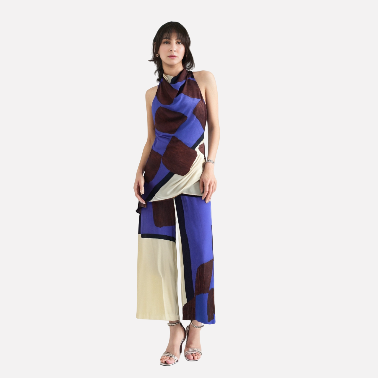 European and American style women's fashion casual printed neck hanging set - Korvel