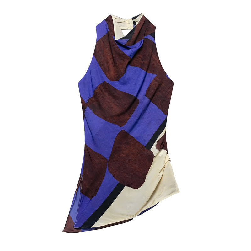 European and American style women's fashion casual printed neck hanging set - Korvel