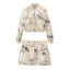 European and American style women's fashion casual tie dye jacket jacket, half skirt set - Korvel