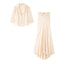 Ensemble Chemise Décontractée et Jupe Plissée pour Femmes Chic