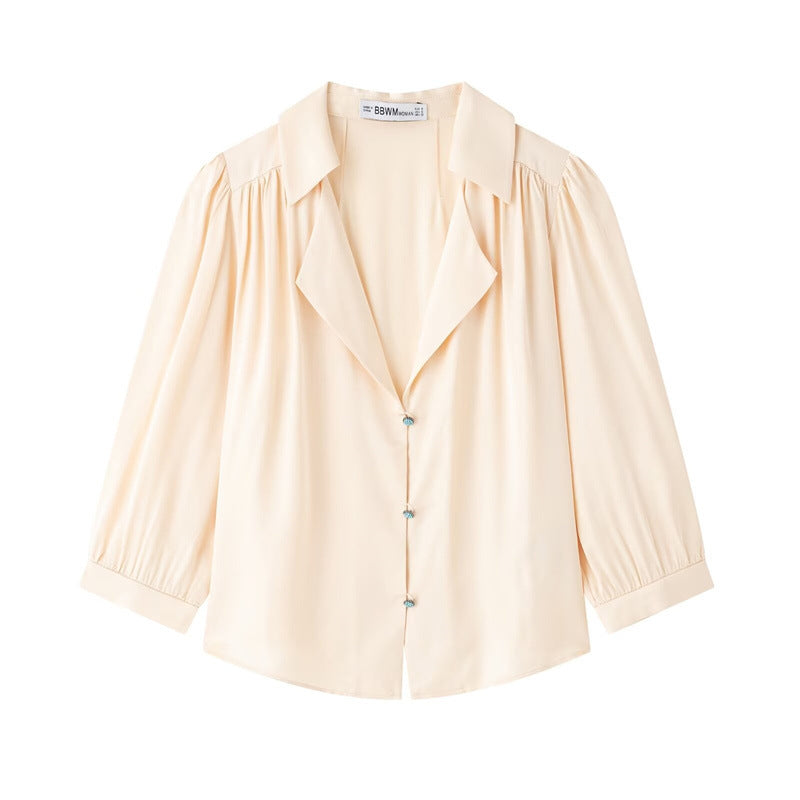 Ensemble Chemise Décontractée et Jupe Plissée pour Femmes Chic