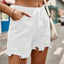 Shorts en denim décontractés pour femmes, taille élastique