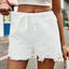 Shorts en denim décontractés pour femmes, taille élastique