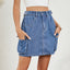 Jupe en denim courte ajustable pour femmes