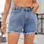 European and American women's adjustable waist versatile denim shorts - Korvel