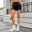 European and American women's adjustable waist versatile denim shorts - Korvel