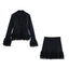 Versatile Women's Tassel Knit Sweater and Skirt Set