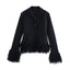 Versatile Women's Tassel Knit Sweater and Skirt Set