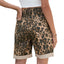 European and American women's perforated rolled edge five quarter denim shorts casual pants - Korvel