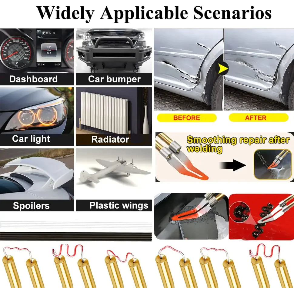Kit de réparation de pare-chocs de voiture avec agrafeuse chaude premium et 600 agrafes