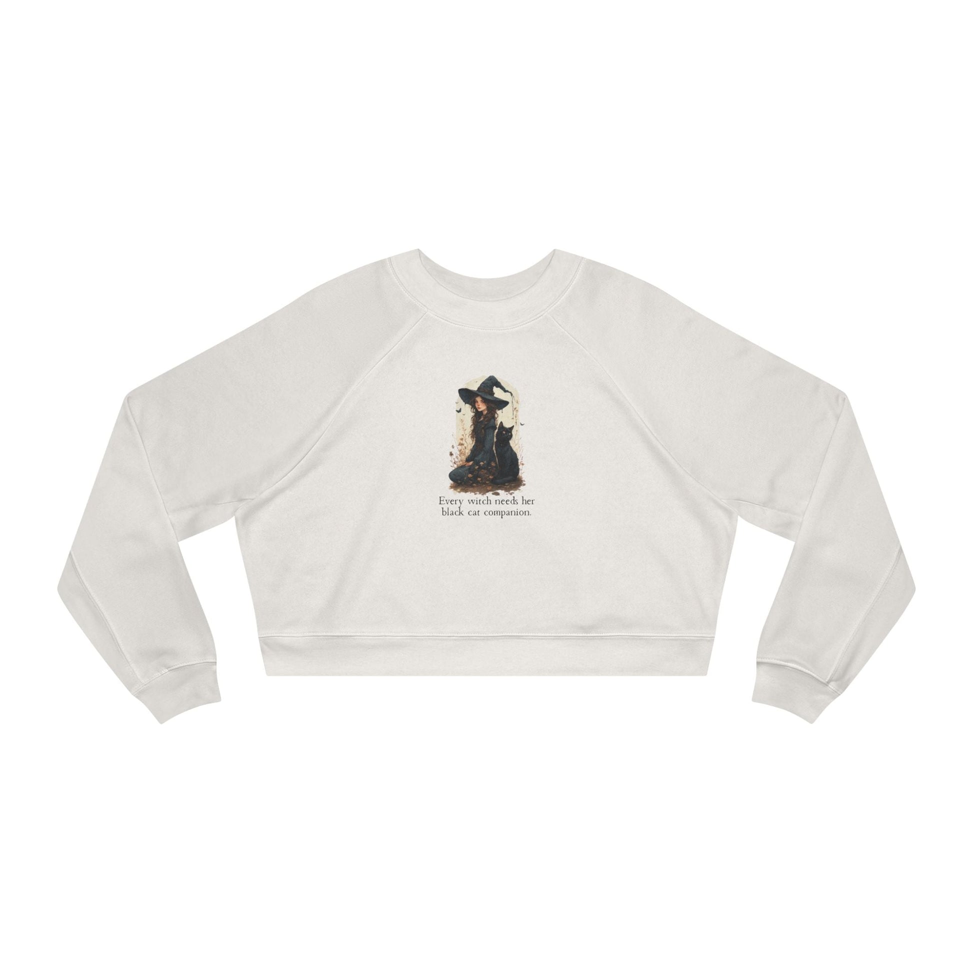 Enchanting Every Witch Cropped Fleece Pullover for Women - Korvel