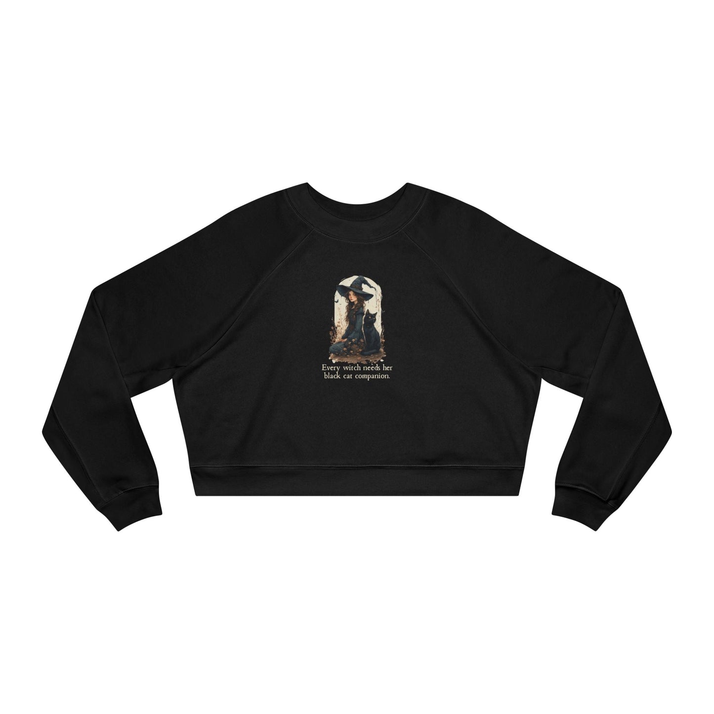Enchanting Every Witch Cropped Fleece Pullover for Women - Korvel