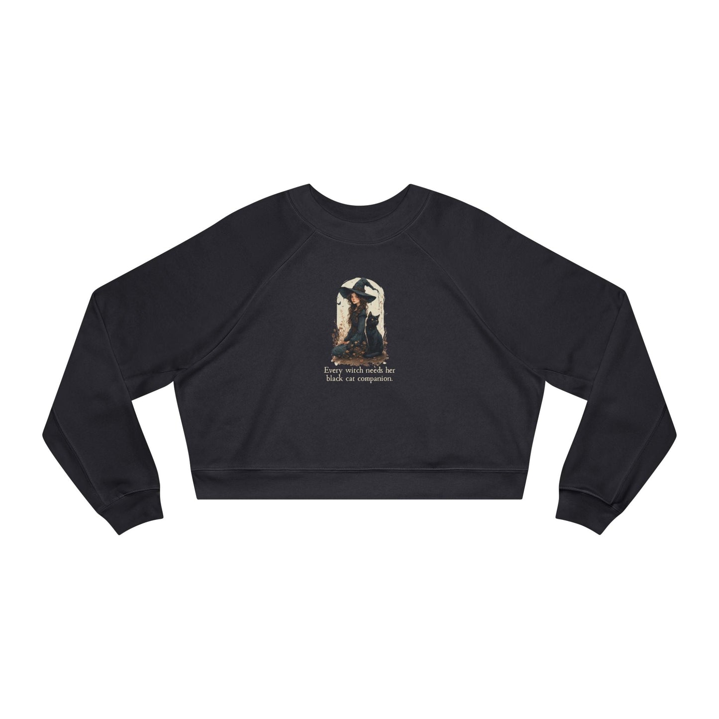 Enchanting Every Witch Cropped Fleece Pullover for Women - Korvel