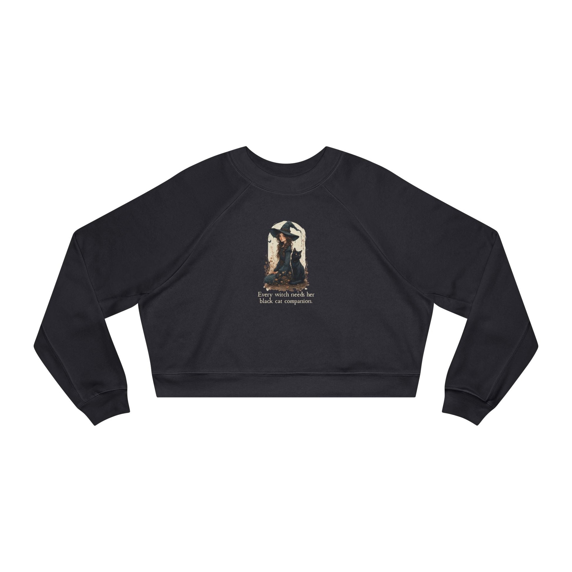 Enchanting Every Witch Cropped Fleece Pullover for Women - Korvel
