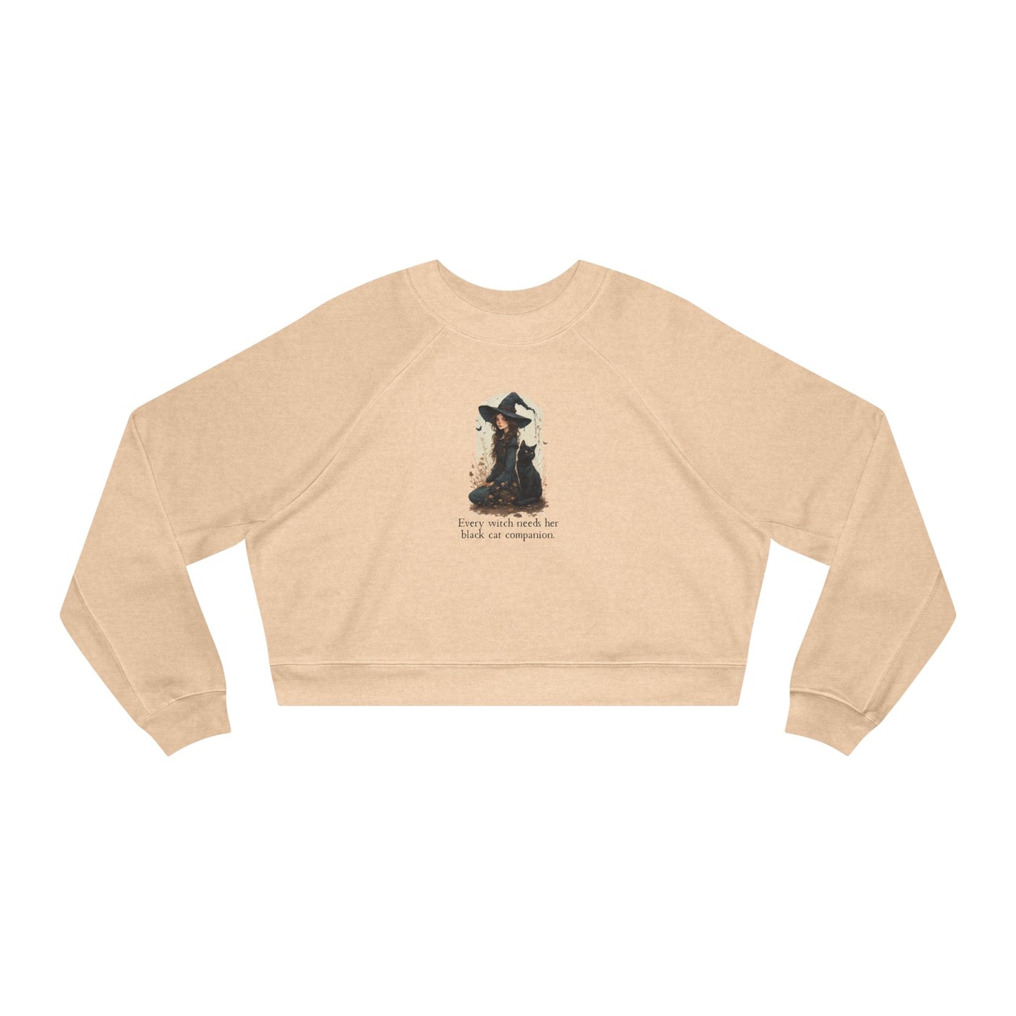 Enchanting Every Witch Cropped Fleece Pullover for Women - Korvel