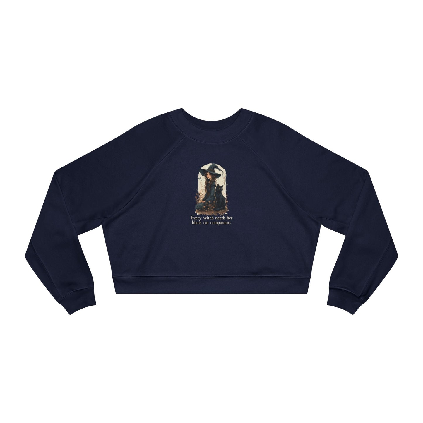 Enchanting Every Witch Cropped Fleece Pullover for Women - Korvel