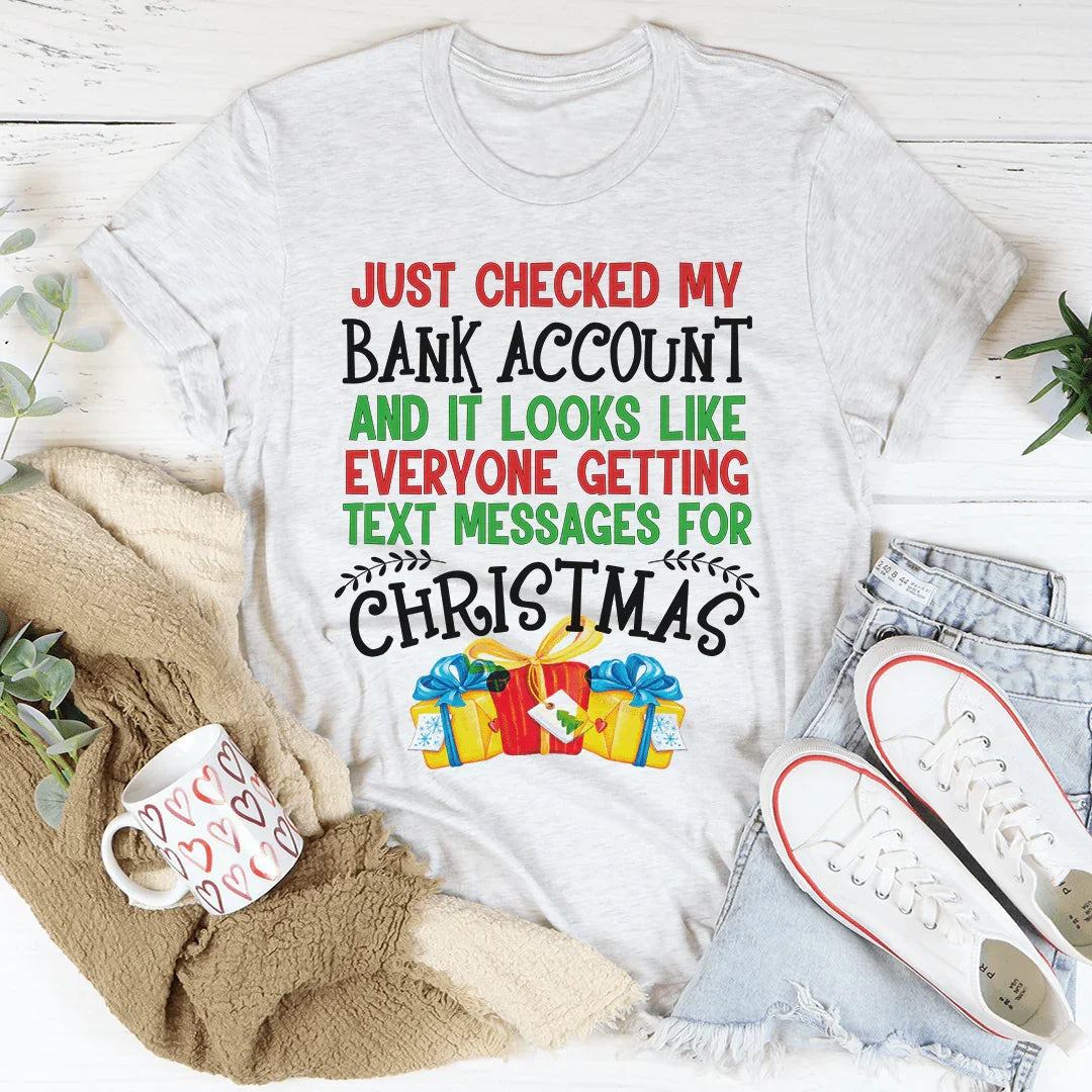 Todo el mundo recibe mensajes de texto para la camiseta navideña