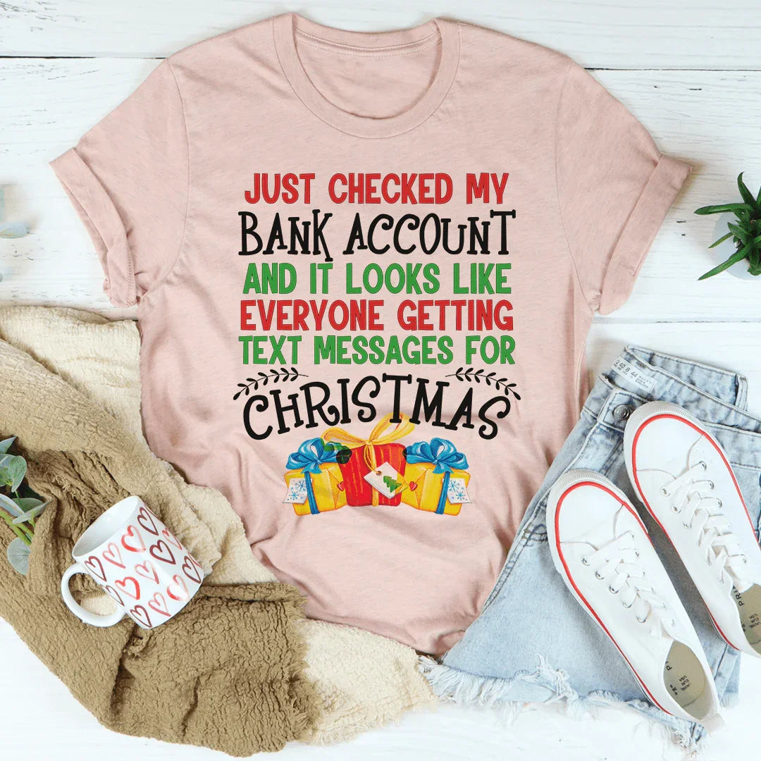 Todo el mundo recibe mensajes de texto para la camiseta navideña