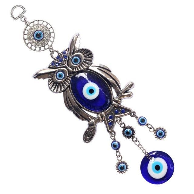 Carillons Éoliens Œil Malin - Décor Métal Bleu pour la Maison