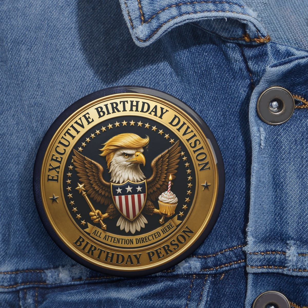 Bouton de revers de division d'anniversaire exécutif