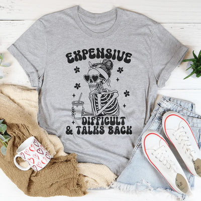 Camiseta cara, difícil y que responde