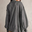 Exposed Seam Side Slit Long Sleeve Sweatshirt - Korvel