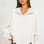 Exposed Seam Side Slit Long Sleeve Sweatshirt - Korvel