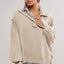 Exposed Seam Side Slit Long Sleeve Sweatshirt - Korvel