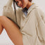 Exposed Seam Side Slit Long Sleeve Sweatshirt - Korvel