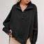 Exposed Seam Side Slit Long Sleeve Sweatshirt - Korvel