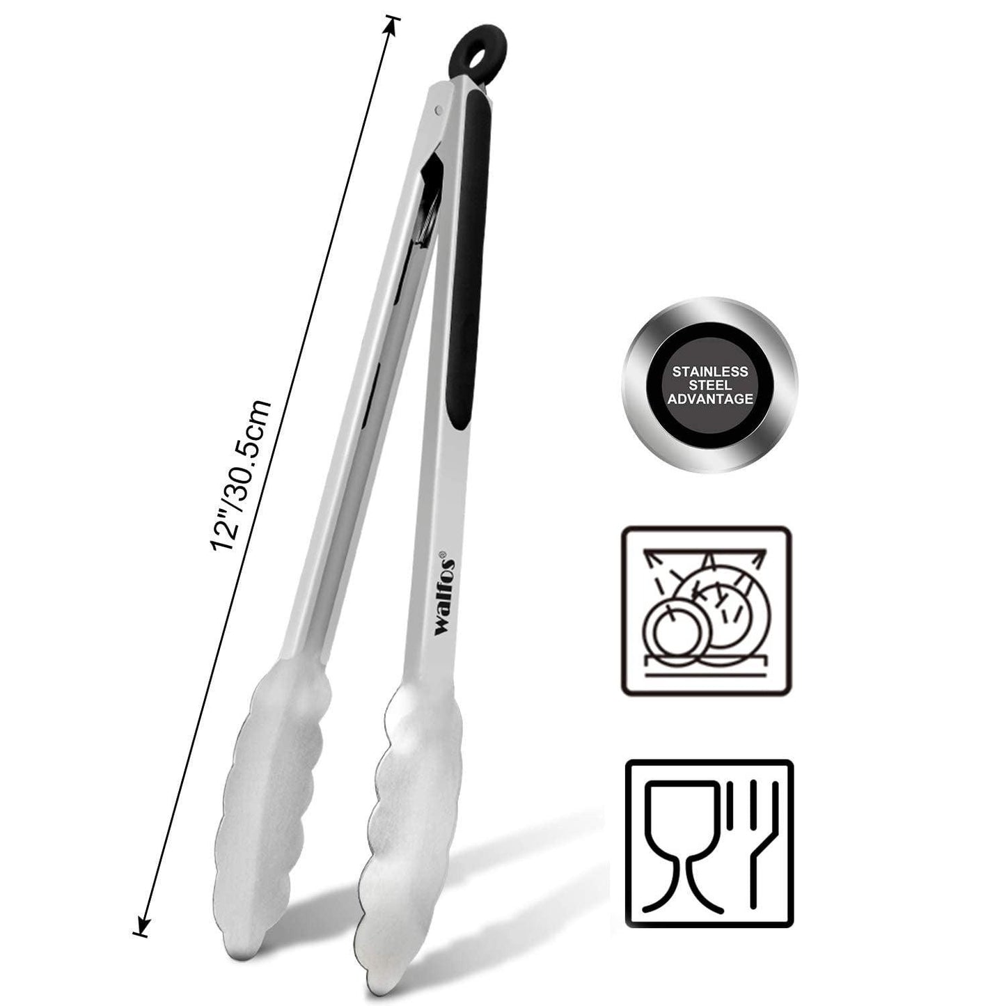 Pinzas de BBQ de Acero Inoxidable Extra Largas Premium