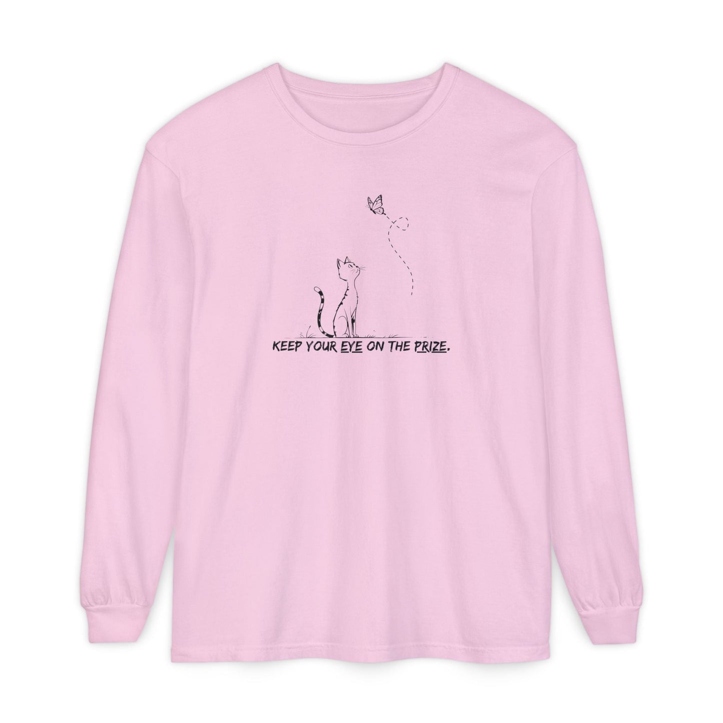 Camiseta de Manga Larga Inspirada en Gatos Eye-on-the-Prize