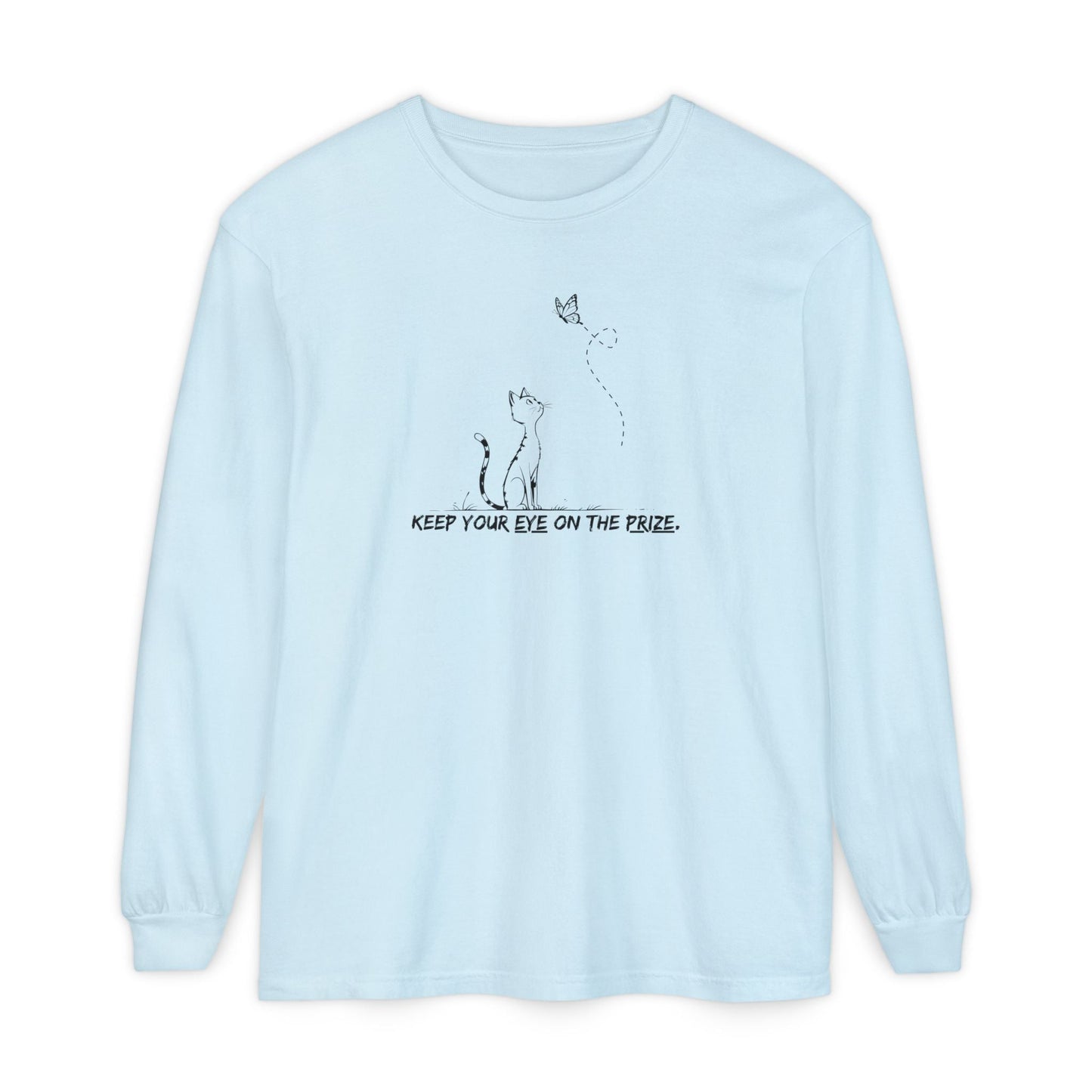 Camiseta de Manga Larga Inspirada en Gatos Eye-on-the-Prize