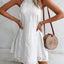 Eyelet Grecian Neck Mini Dress - Korvel