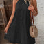 Eyelet Grecian Neck Mini Dress - Korvel