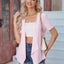 Elegant Eyelet Open Front Short Sleeve Cover Up