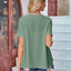 Elegant Eyelet Open Front Short Sleeve Cover Up