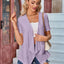 Elegant Eyelet Open Front Short Sleeve Cover Up
