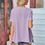 Elegant Eyelet Open Front Short Sleeve Cover Up