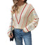 Eyelet Round Neck Long Sleeve Sweater - Korvel
